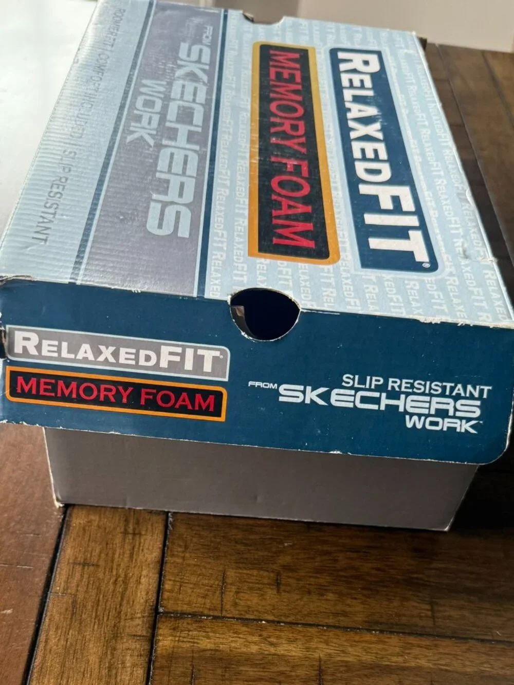 NEW IN BOX! Skechers Work Nampa Leather Slip-Resistant Sneakers! Womens 9